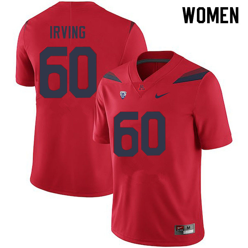 Women #60 Mykee Irving Arizona Wildcats College Football Jerseys Sale-Red - Click Image to Close
